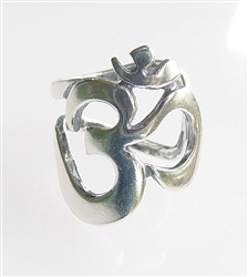 Large Adjustable OM ring in Sterling Silver