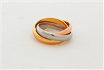 R-16  Three Interconnected Rust Proof Metal Alloy Ring