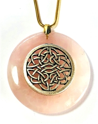 Rose Quartz Sacred Geometry Stone Pendants