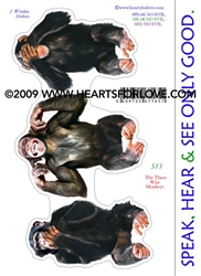 S-13 Three Wise Monkeys - Speak, Hear & See Only Good