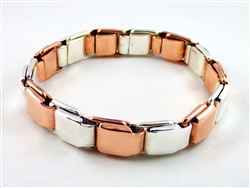 SCB-01 Pure Copper & Pure Silver Spring Link Bracelet