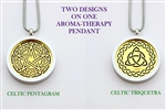Celtic Pentagram/ Celtic Triquetra Aroma Therapy Pendant