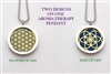 Seed and Flower of Life Aroma Therapy Double Sided Pendant