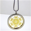 SGMETP-22 Silver and Gold Plated Stainless Steel Metatron Pendant with Chain