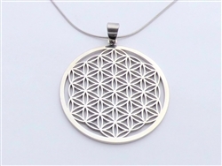 flower of life pendant stainless steel