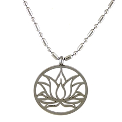 lotus pendant in stainless steel