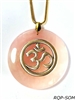 Om Symbol Sacred Geometry Circular Stone Pendants