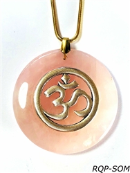 Om Symbol Sacred Geometry Circular Stone Pendants