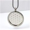 SSFOLP-16 Silver Plated Stainless Steel Flower Of Life Pendant with Chain