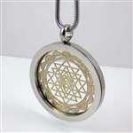 SSSYP-20 Silver Plated Stainless Steel Shree Yantra (B) Pendant with Chain