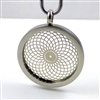 SSTVP-18 Silver Plated Stainless Steel Torus Vortex Pendant with Chain