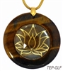 Brown Agate Sacred Geometry Stone Pendants