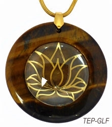 Brown Agate Sacred Geometry Stone Pendants