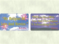 WA-141 My Religion Is Love and Service (Amma)  - Wallet Altar Quotes)