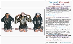 WA-198 See No Evil, Hear No Evil, Speak No Evil - The Three Wise Monkeys - Wallet Altar