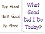 WA-232 See Good, Think Good, Be Good - What Good Did I Do Today? - Wallet Altar