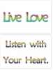 WA-233 Live Love - Listen with Your Heart - Wallet Altar