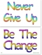 WA-234 Never Give Up - Be The Change (Mahatma Gandhi) - Wallet Altar