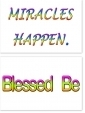 WA-241 Miracles Happen - Blessed Be - Wallet Altar