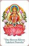 WA-277 Lakshmi Mantra Prosperity Card with Harmonic Planetary Gemstone Chart - Wallet Altar