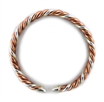 pure silver and copper wire twist bracelet