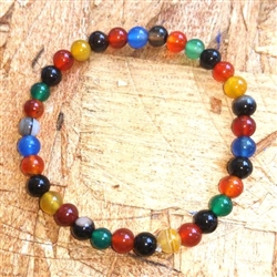 WM-10 - Multi-colored Agate Bracelet