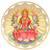 lakshmi double sided devotional icon with 18k gold plating and full color printing