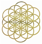 18k gold plated Seed of Life/ Flower of Life Healing Grid