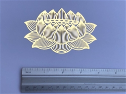 YA-107 18k Gold Plated 4" Oval Lotus Detail