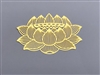 YA-107-SM 18k Gold Plated Oval Lotus Detail