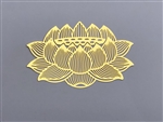 YA-107-SM 18k Gold Plated Oval Lotus Detail