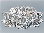 YA-107-SM-S silver plated Oval Lotus Detail 3" Grid