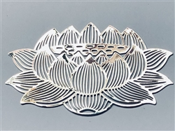 YA-107-SM-S silver plated Oval Lotus Detail 3" Grid