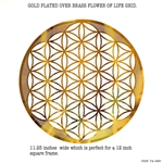 YA-1250 18 karat gold plated flower of life wall art