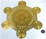 YA-1252 18 karat gold plated metatron's cube