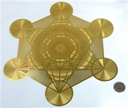 YA-1252 18 karat gold plated metatron's cube