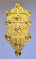 YA-1253 Kabbalah 18K Gold Plated Healing Grid