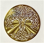 18k 12in Gold plated Celtic Tree of Life Healing Grid