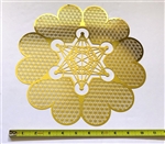 YA-1266 Metatron with Hearts 18K Gold Plated Healing Grid