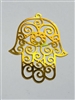 Hamsa Hand 18k plated Gold 2" Grid