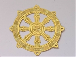 YA-211 Wheel of Dharma 18K plated gold 2" Grid