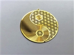 18k Gold plated Yin Yang 2" Grid