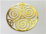 YA-228 Triskelion 18k Gold plated 2" Grid