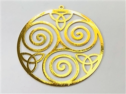 YA-228 Triskelion 18k Gold plated 2" Grid