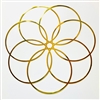YA-232 7 Petaled Seed of Life  2" gold plated.