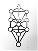 YA-294-S Silver plated Kabbalah cut out 2" Grid