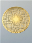 18k gold plated Torus Vortex 3" Healing Grid