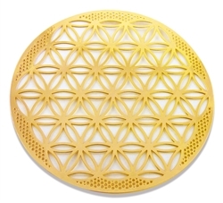 18k gold plated Flower of Life Healing Grid