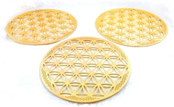 18 karat gold plated flower of life