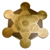 18 karat gold plated metatron's cube